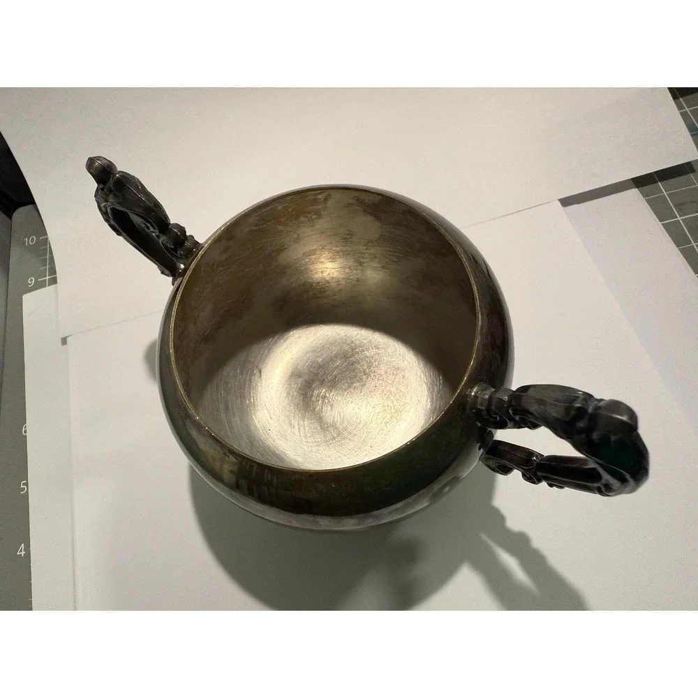 Vintage FB Rogers Silver Co Footed Sugar‎ Bowl Lid Company coffee tea